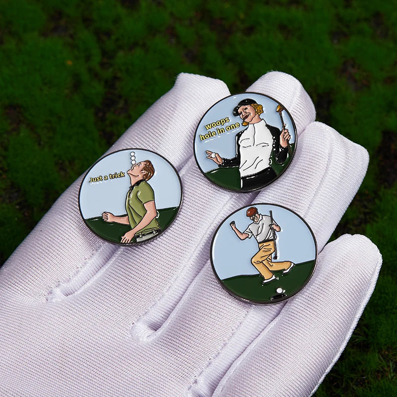 Marqueur de balle de golf magnétique amovible en alliage, accessoire de golf créatif, amusant et tendance, décoration de vacances, cadeaux