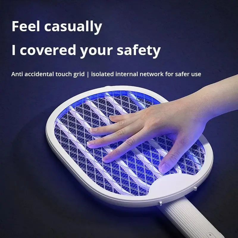 Lampe anti-moustiques électrique pliable et rechargeable par USB, 1 pièce, tapette à mouches, 3 000 V