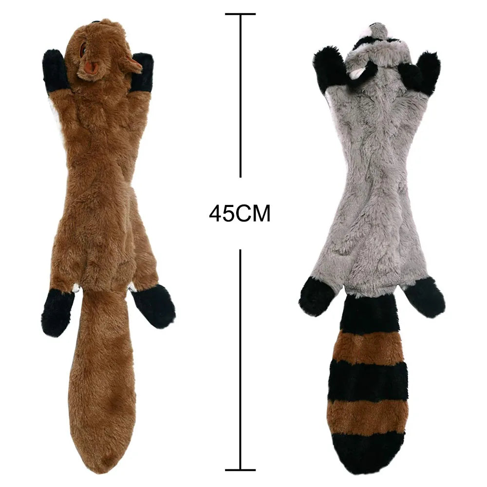 Jouet amusant pour chien, sans rembourrage, avec couineurs, en peluche durable, sans rembourrage, à mâcher