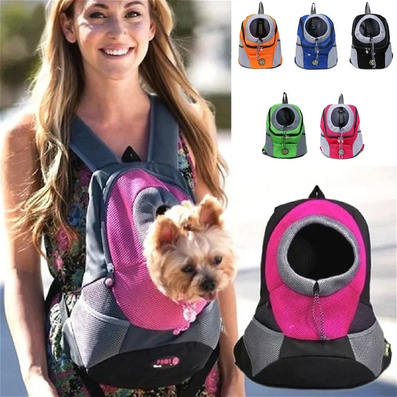 Double Shoulder Portable Outdoor Pet Dog Carrier Bag Travel Breathable Dog Backpack Outdoor Cat Carrier Pet Carrying Supplies