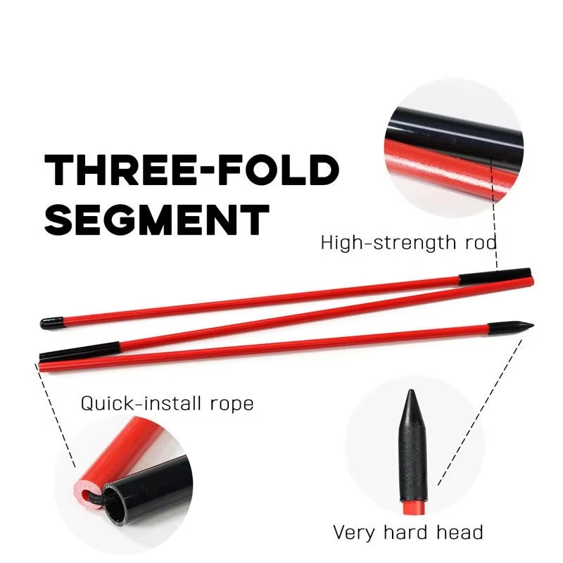 Golf Alignment Sticks Collapsible Golf Practice Rods Putter Green Trainer Tools Golf Swing Training Tool