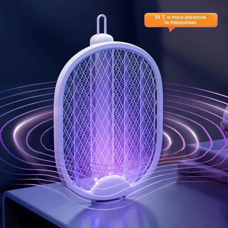 Lampe anti-moustiques électrique pliable et rechargeable par USB, 1 pièce, tapette à mouches, 3 000 V