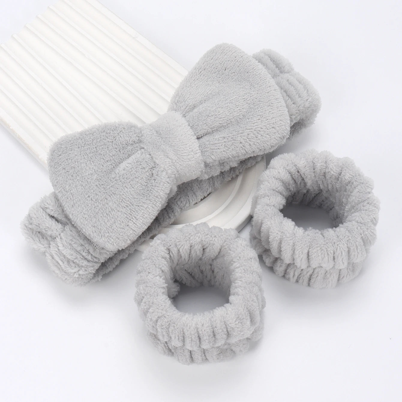 3 件套 Spa Headband Wristband for Washing Face Microfiber Makeup Towel Hair Bands Washband Scrunchies Absorbent Wrist Sweatband