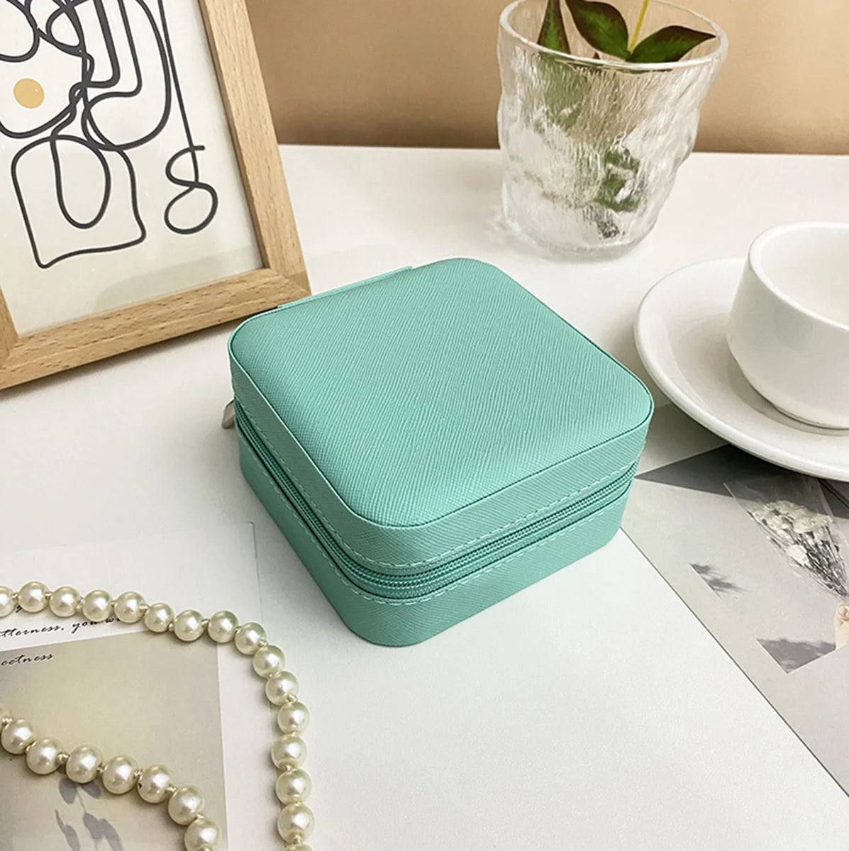 Mini boîte de rangement de voyage pour bijoux