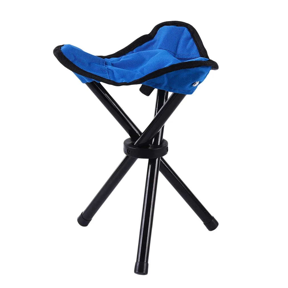 Tabouret trépied pliable en acier, indispensable et portable – Polyvalent pour pique-nique, camping, randonnée et pêche