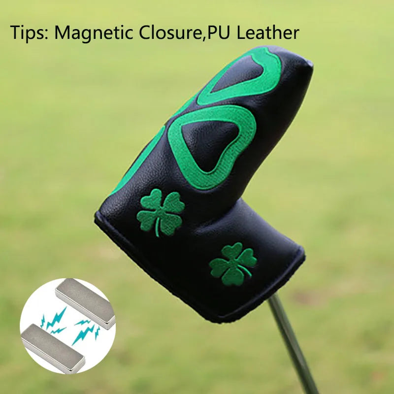 1 housse de putter de golf décoratif en cuir