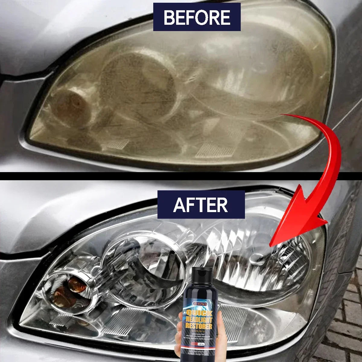 Car Quick Headlight Restoration Polishing Kits Headlamp Remover Repair Cleaning Remove Oxidation Headlight Polish Liquid LHB-16