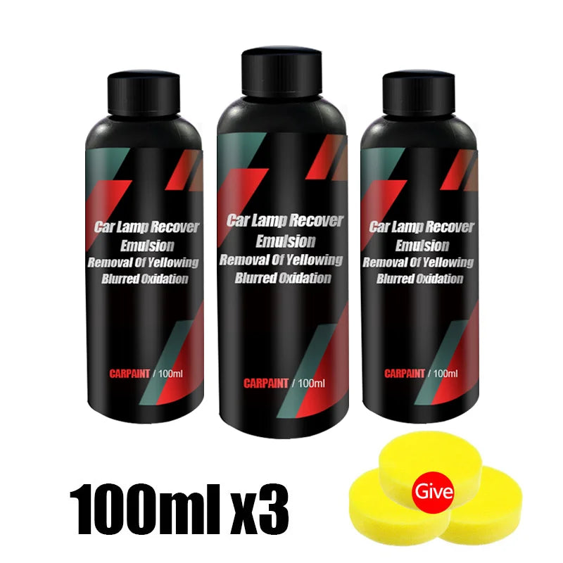 Car Quick Headlight Restoration Polishing Kits Headlamp Remover Repair Cleaning Remove Oxidation Headlight Polish Liquid LHB-16