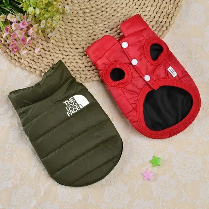 Manteau double face pour chien, vêtement d'hiver chaud pour petits et moyens chiens, gilet pour chihuahua, vêtements doux pour chiots