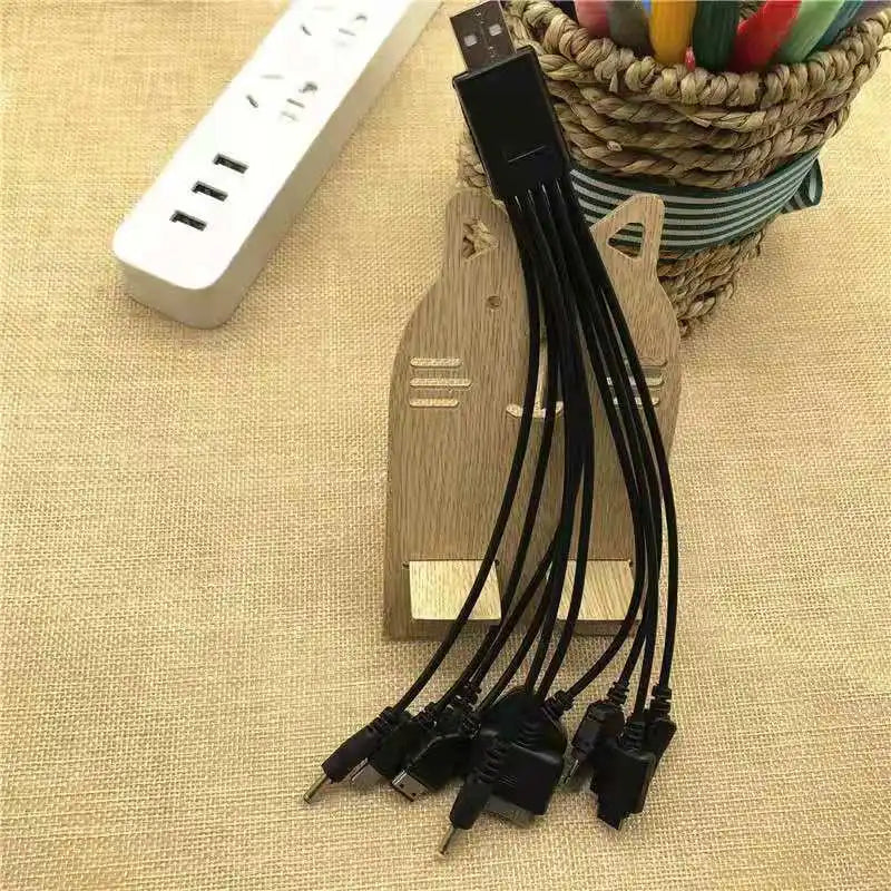 Câble USB multifonction 10 en 1 pour téléphone portable, connecteur de câble de chargement USB multi-interface
