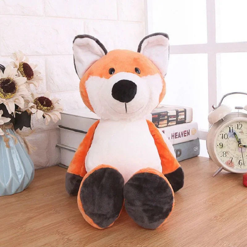 Peluche Kawaii de 25 cm, animal de la jungle, chien, zèbre, éléphant, lion, renard, girafe, jouets pour enfants, cadeau d'anniversaire