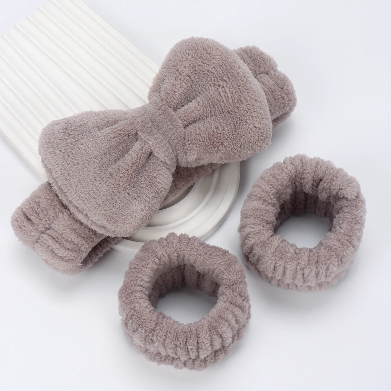 3 件套 Spa Headband Wristband for Washing Face Microfiber Makeup Towel Hair Bands Washband Scrunchies Absorbent Wrist Sweatband