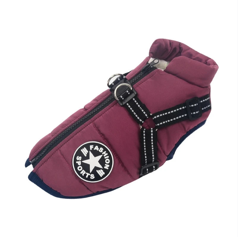 Veste pour chien avec harnais, vêtements d'hiver chauds pour chien, manteau imperméable pour petit chien, chihuahua, bouledogue français