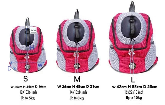 Double Shoulder Portable Outdoor Pet Dog Carrier Bag Travel Breathable Dog Backpack Outdoor Cat Carrier Pet Carrying Supplies