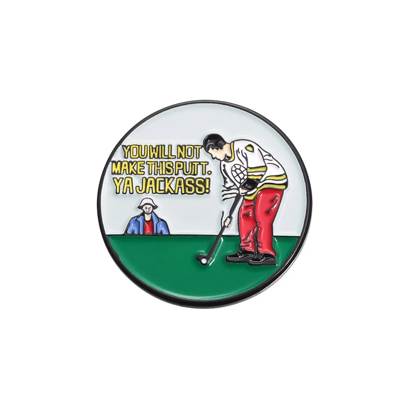 Marqueur de balle de golf magnétique amovible en alliage, accessoire de golf créatif, amusant et tendance, décoration de vacances, cadeaux