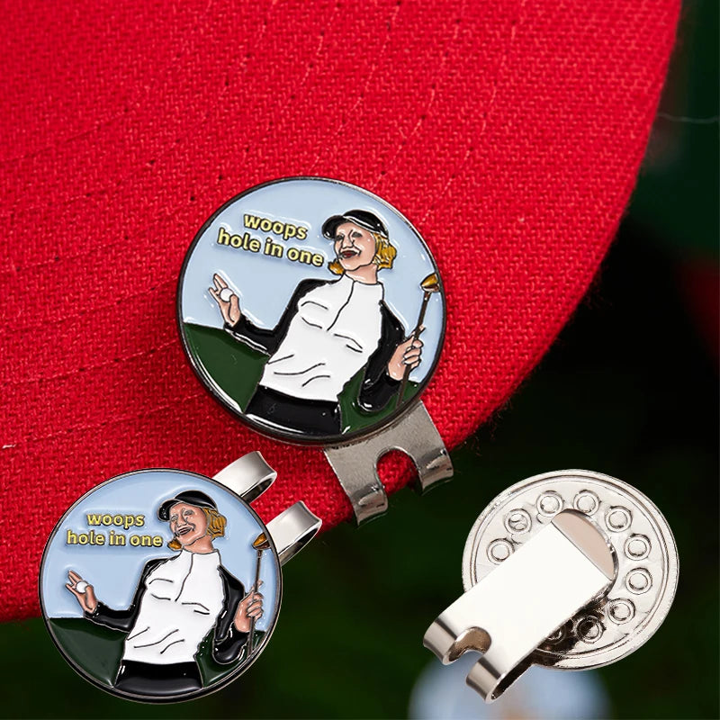 Marqueur de balle de golf magnétique amovible en alliage, accessoire de golf créatif, amusant et tendance, décoration de vacances, cadeaux