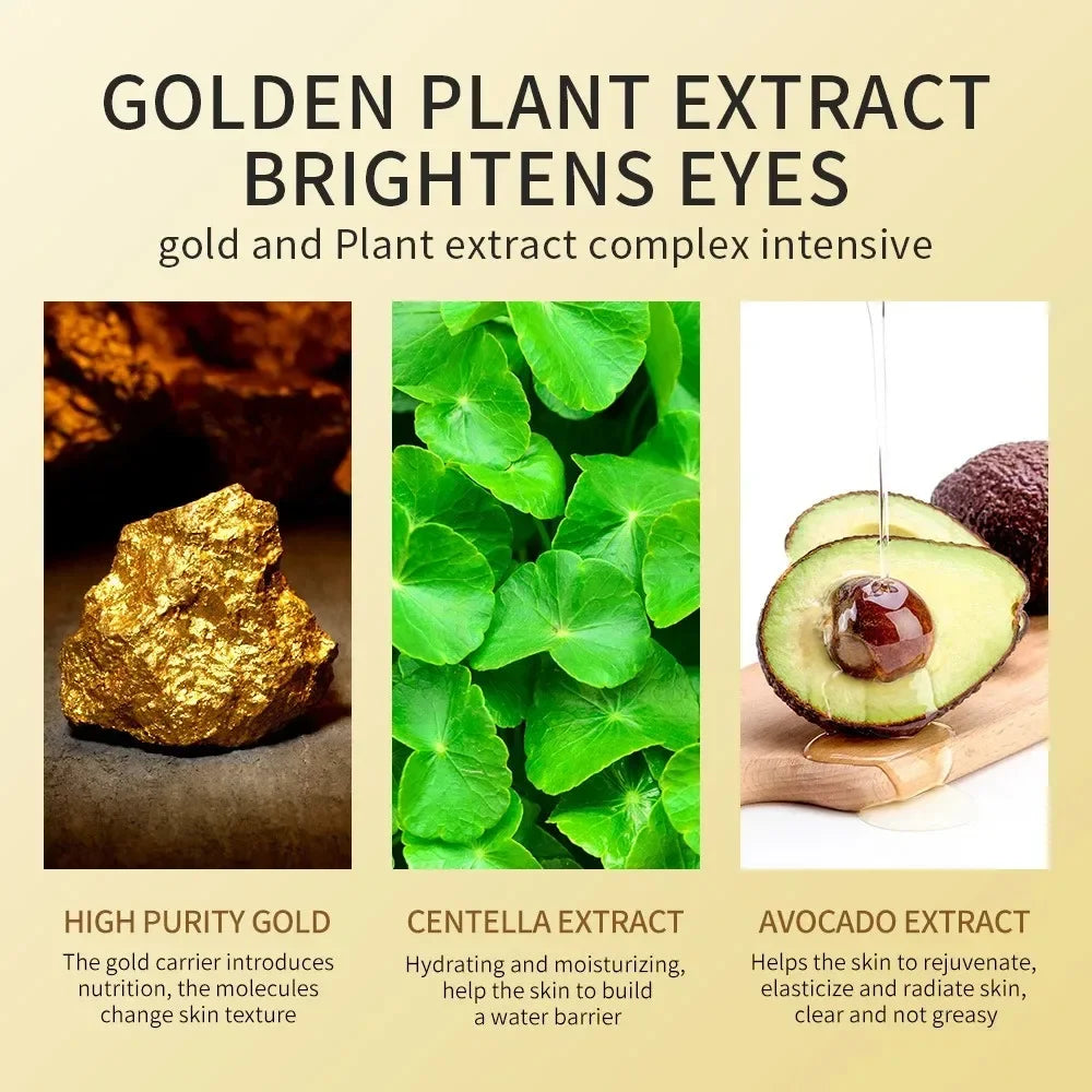 60PCS/120 PCS Eye Mask Avocado Gold Moisturize Firming Improve Eye Bags Eye Patches Anti Wrinkle Eye Patches for Dark Circles