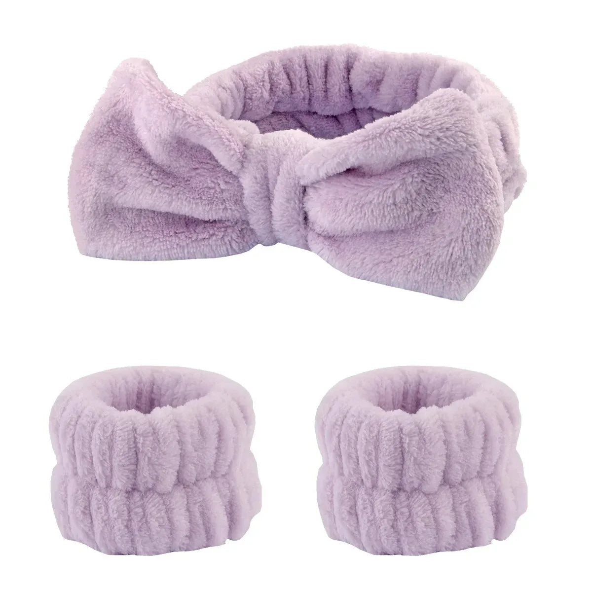 3 件套 Spa Headband Wristband for Washing Face Microfiber Makeup Towel Hair Bands Washband Scrunchies Absorbent Wrist Sweatband