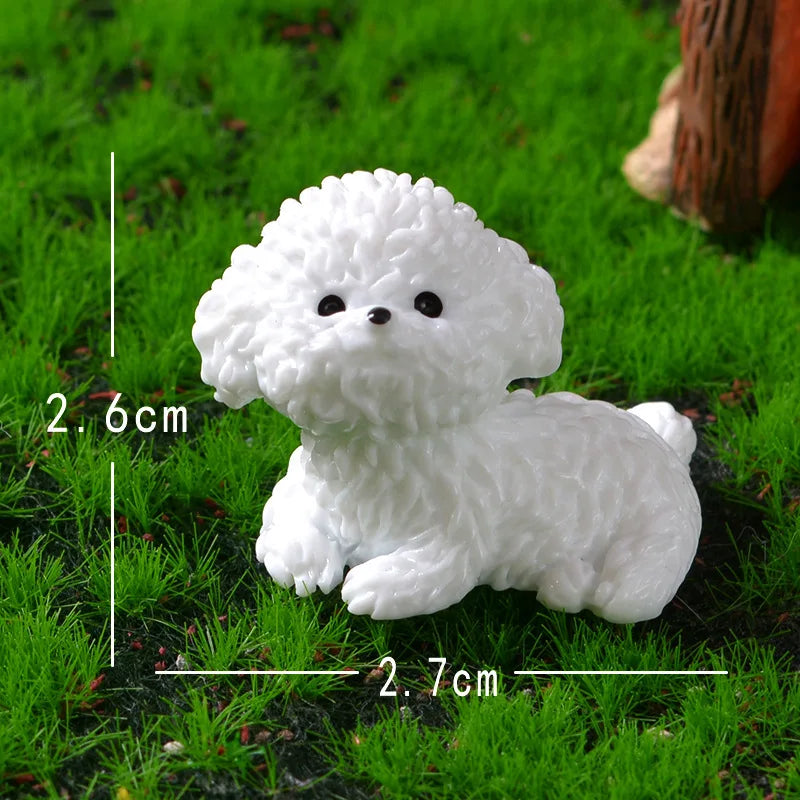 Ensemble de décorations de chaussures 3D pour mini chiots, figurines de chien bichon frisé détachables, à utiliser comme sabots, cadeaux de fêtes