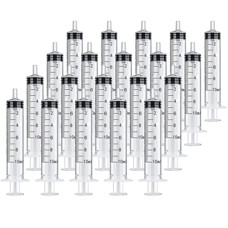 Lot de 2 à 20 seringues réutilisables en plastique de 1 à 10 ml pour mesurer les nutriments