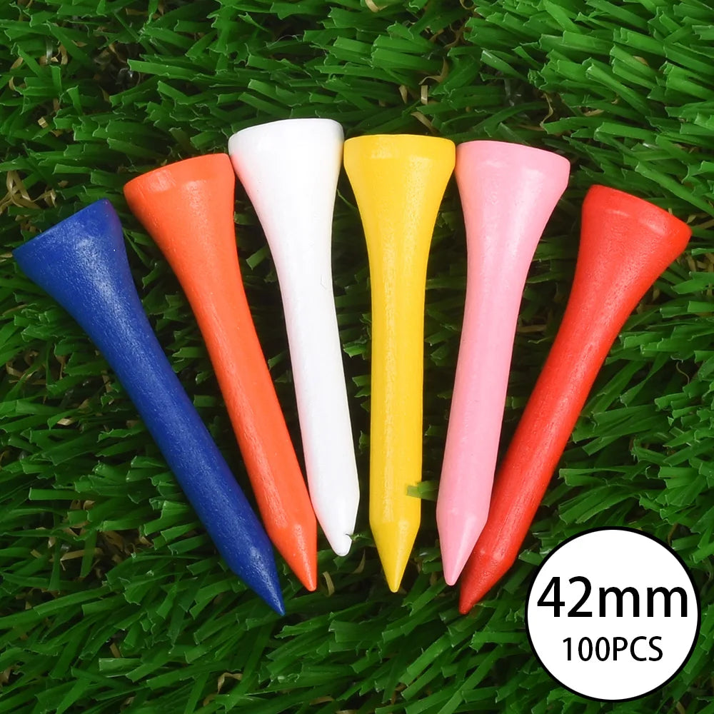 Lot de 100 tees de golf en bois