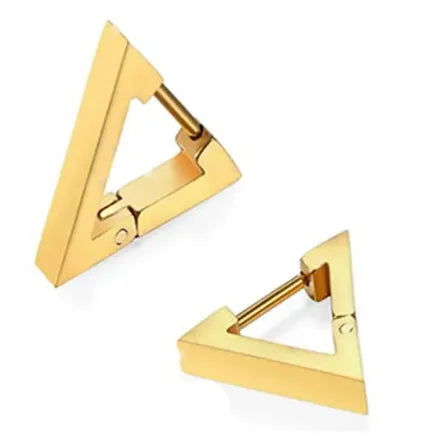 1 paire de boucles d'oreilles triangulaires punk . Acier inox