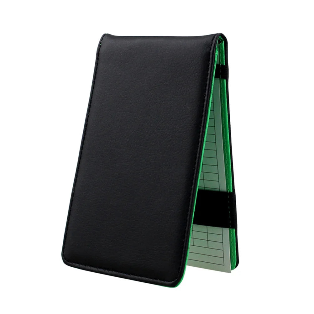 Carnet de score de golf professionnel portable avec couverture en PU élégante.