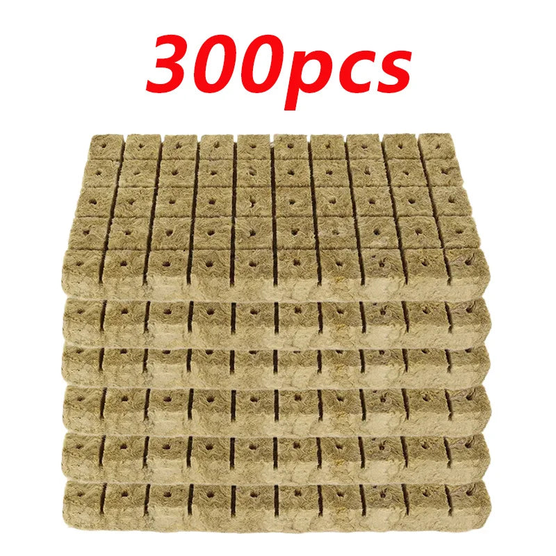 50/100x Stonewool Hydroponic Grow Media Cubes Garden Seedling Block Water Cultivation Seed Sowing Germination Culture Substrate