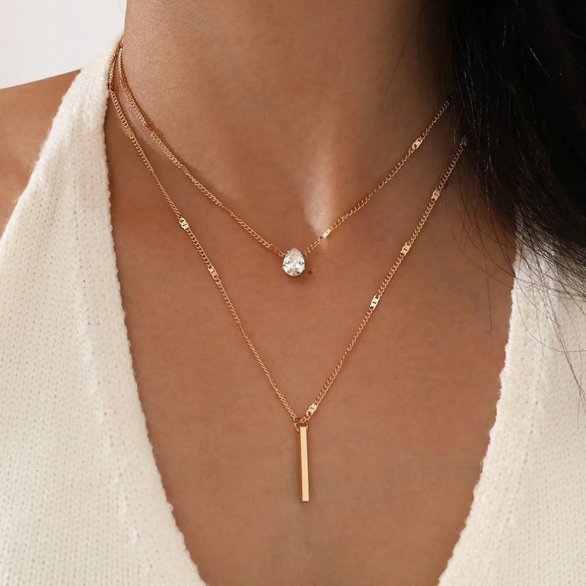 Collier multiple à pendentifs