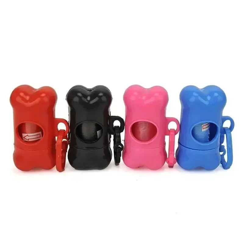 Poubelle pour animaux de compagnie en plastique en forme d'os, outil portable, sac de nettoyage spécial pour chiens sortant, facile à retirer, fournitures pour chiens, sac à crottes