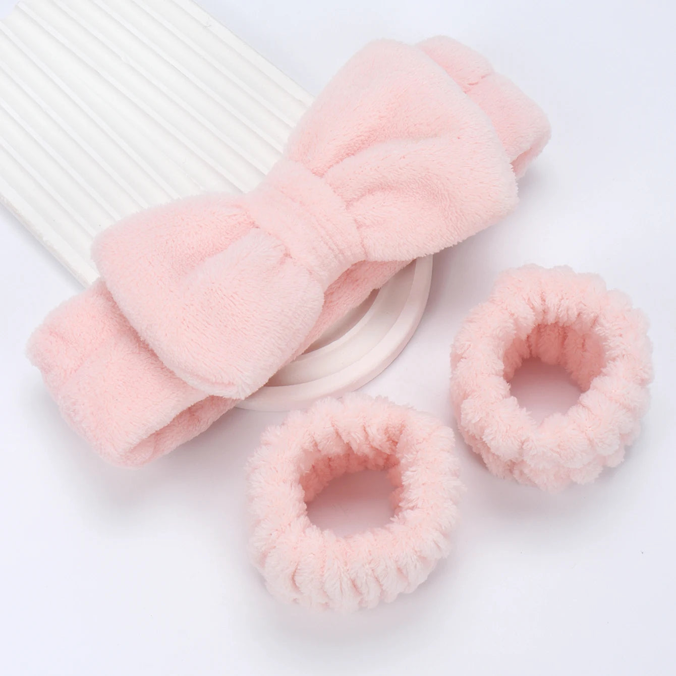 3 件套 Spa Headband Wristband for Washing Face Microfiber Makeup Towel Hair Bands Washband Scrunchies Absorbent Wrist Sweatband
