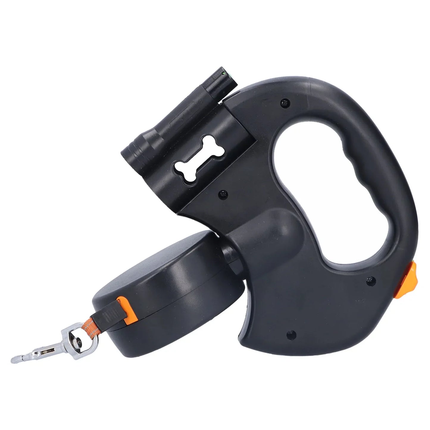 Laisses double rétractables doubles pour chien avec lampe de poche et distributeur de sacs