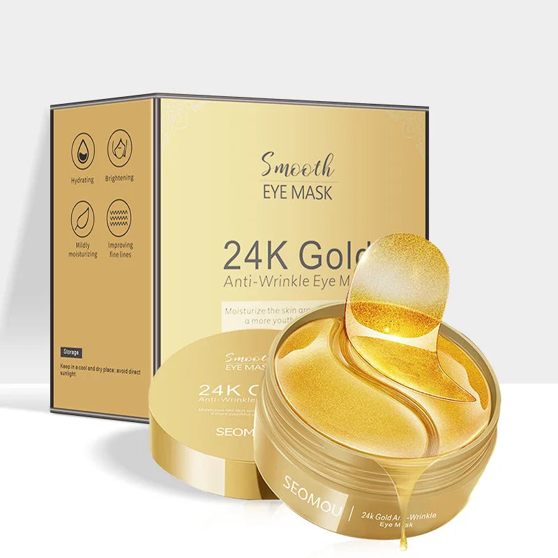 60PCS/120 PCS Eye Mask Avocado Gold Moisturize Firming Improve Eye Bags Eye Patches Anti Wrinkle Eye Patches for Dark Circles
