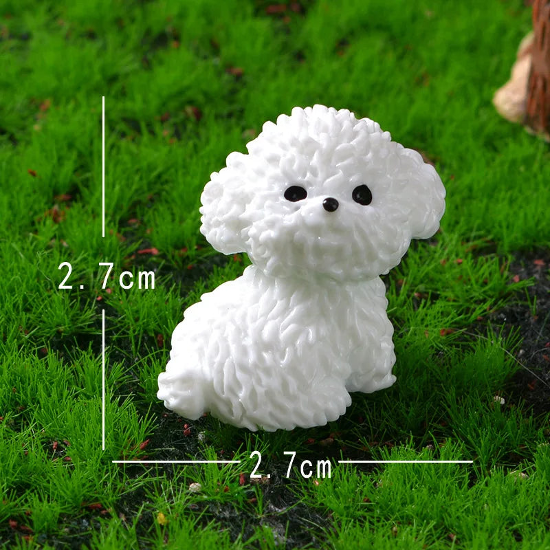 Ensemble de décorations de chaussures 3D pour mini chiots, figurines de chien bichon frisé détachables, à utiliser comme sabots, cadeaux de fêtes