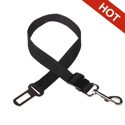 Ceinture de sécurité réglable pour chien et chat, harnais pour véhicule, clip de sécurité, levier de traction, colliers pour chien, accessoires pour chien