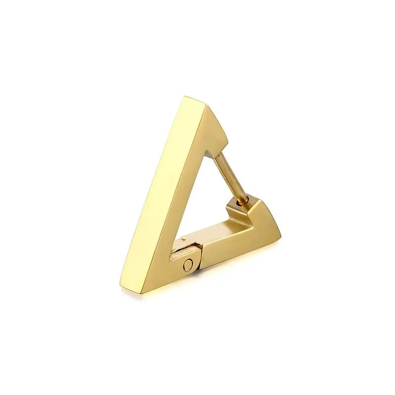 1 paire de boucles d'oreilles triangulaires punk . Acier inox