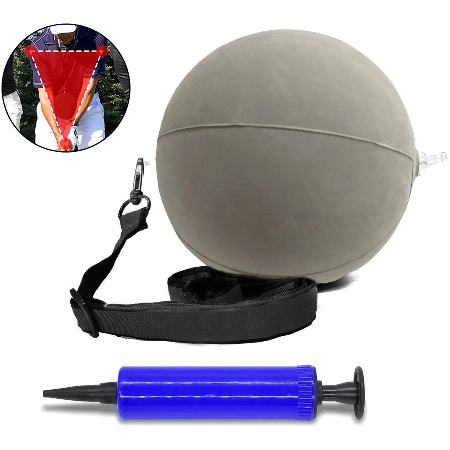 Aides à l'entraînement au swing de golf en liquidation Entraîneur de balle intelligent avec pompe de gonflage pour la correction de la posture Bras intelligent réglable