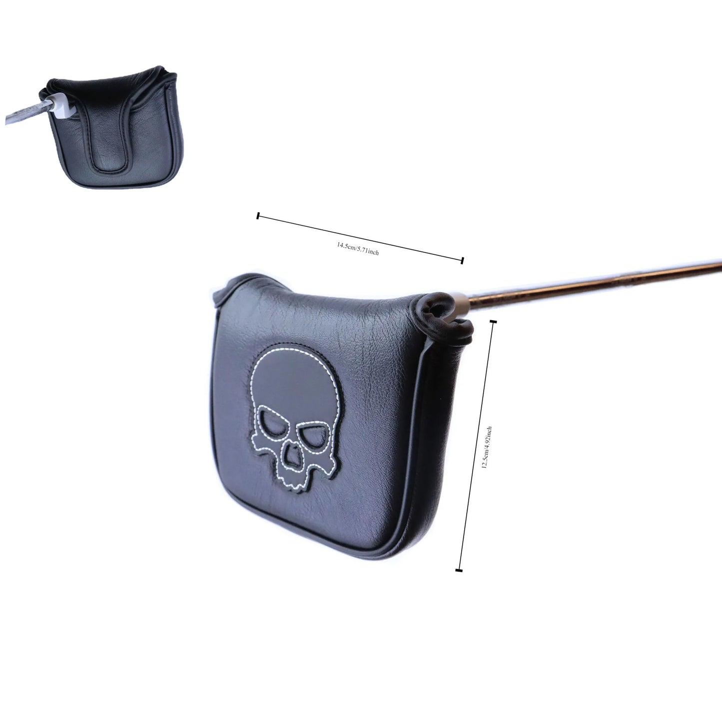 1 housse de putter de golf décoratif en cuir