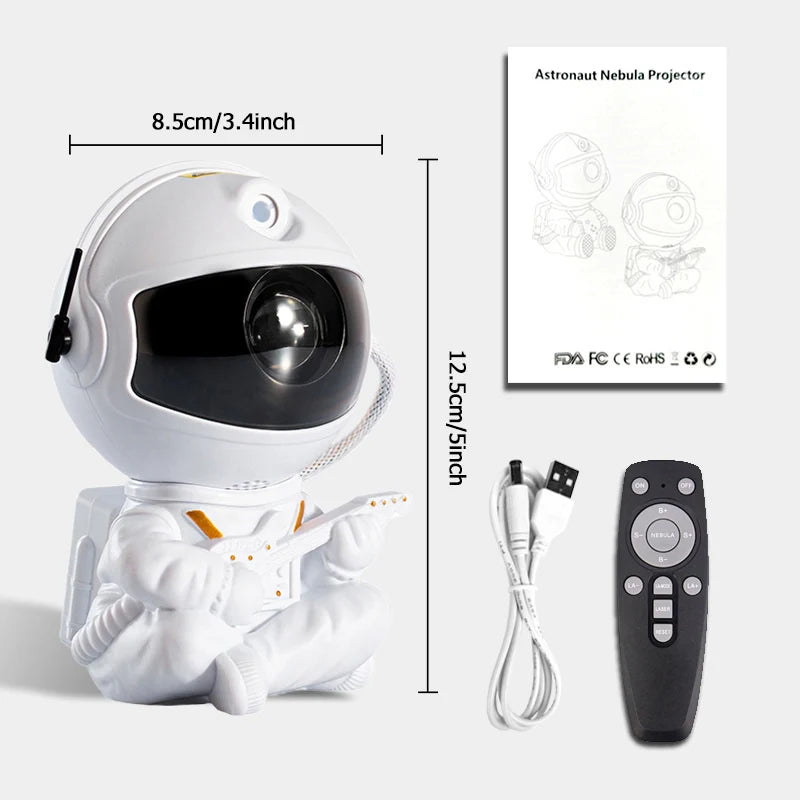 Projecteur d'étoiles pour enfants, veilleuse galaxie, astronaute, espace, projecteur, nébuleuse étoilée, lampe de plafond LED pour cadeau de Noël ou d'anniversaire