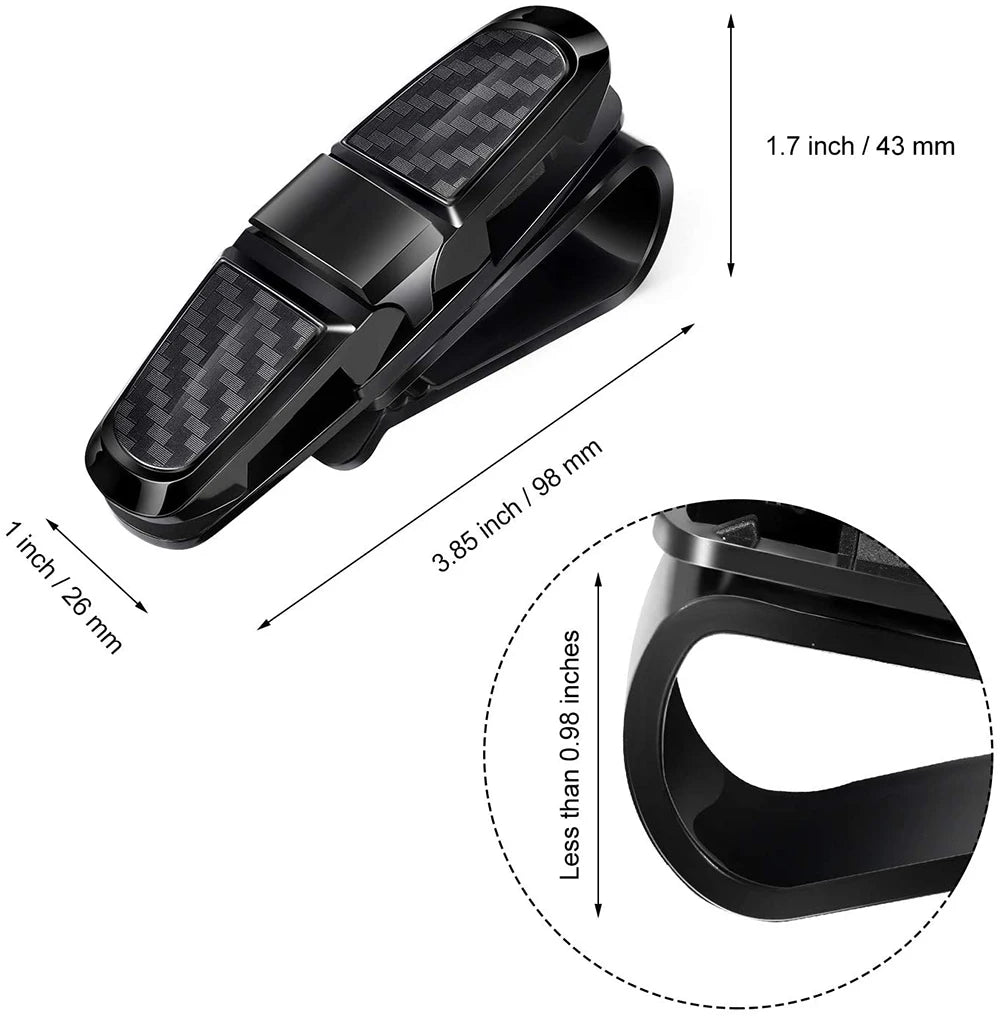1pcs Car Glasses Holder Portable Eyeglasses Sunglasses Case Ticket Card Clamp Car Sun Visor Clip ABS Auto Accessories
