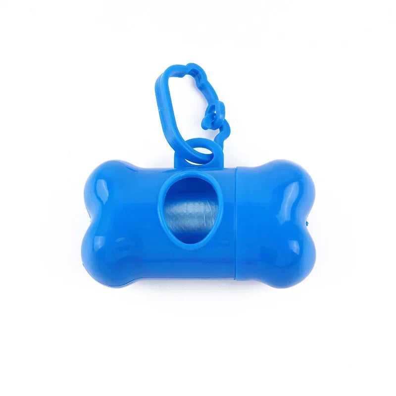 Poubelle pour animaux de compagnie en plastique en forme d'os, outil portable, sac de nettoyage spécial pour chiens sortant, facile à retirer, fournitures pour chiens, sac à crottes
