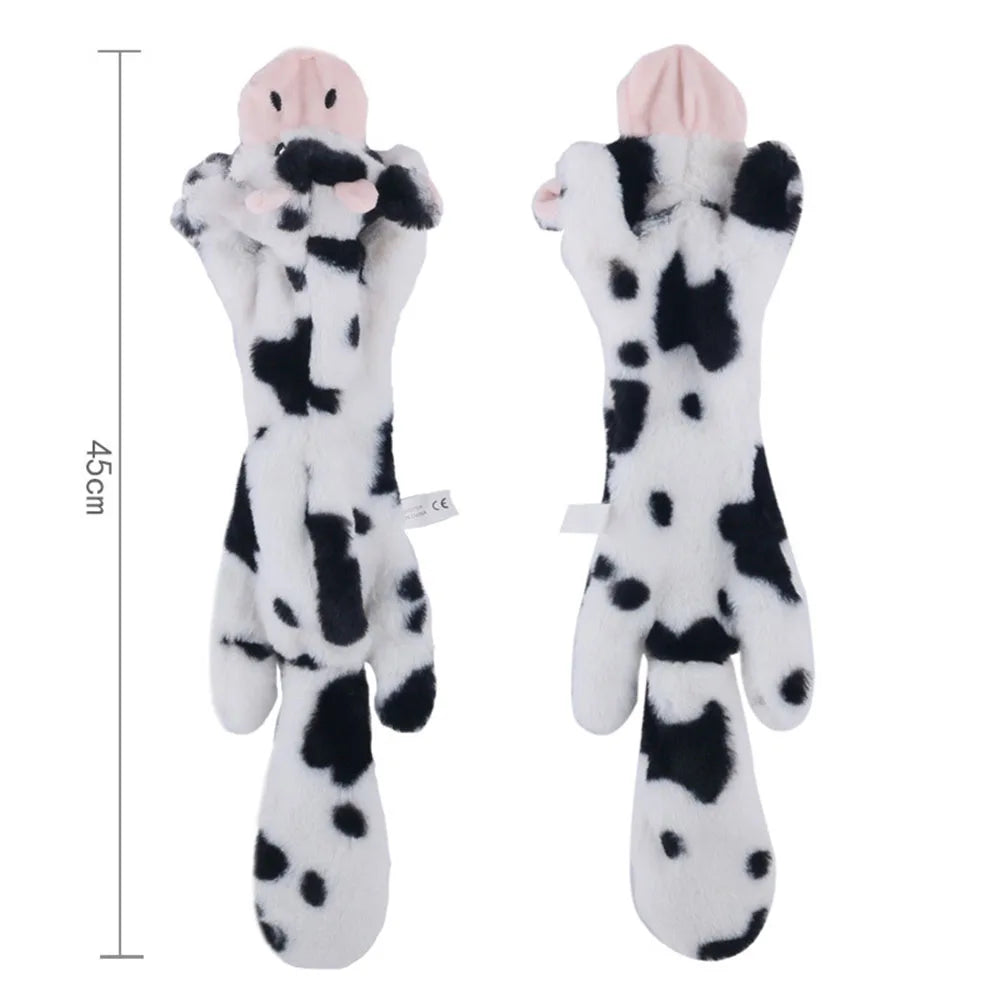 Jouet amusant pour chien, sans rembourrage, avec couineurs, en peluche durable, sans rembourrage, à mâcher