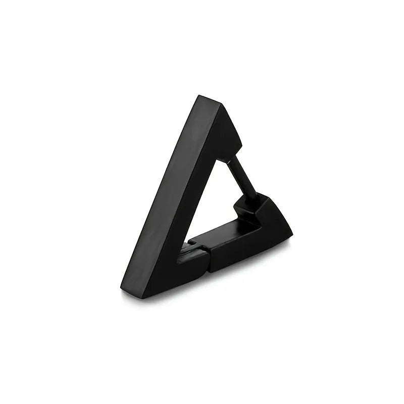 1 paire de boucles d'oreilles triangulaires punk . Acier inox