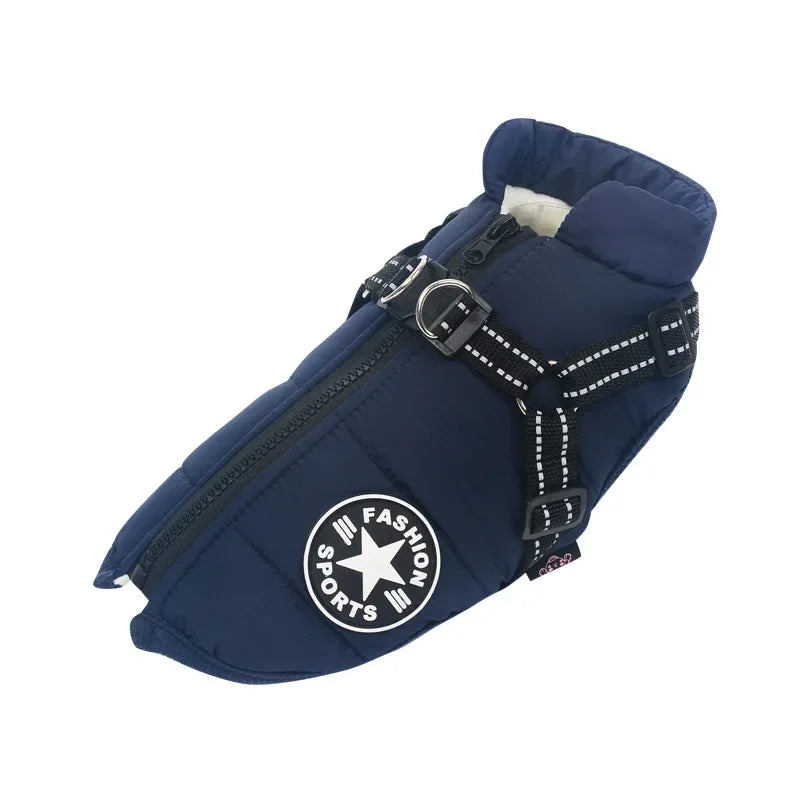 Veste pour chien avec harnais, vêtements d'hiver chauds pour chien, manteau imperméable pour petit chien, chihuahua, bouledogue français