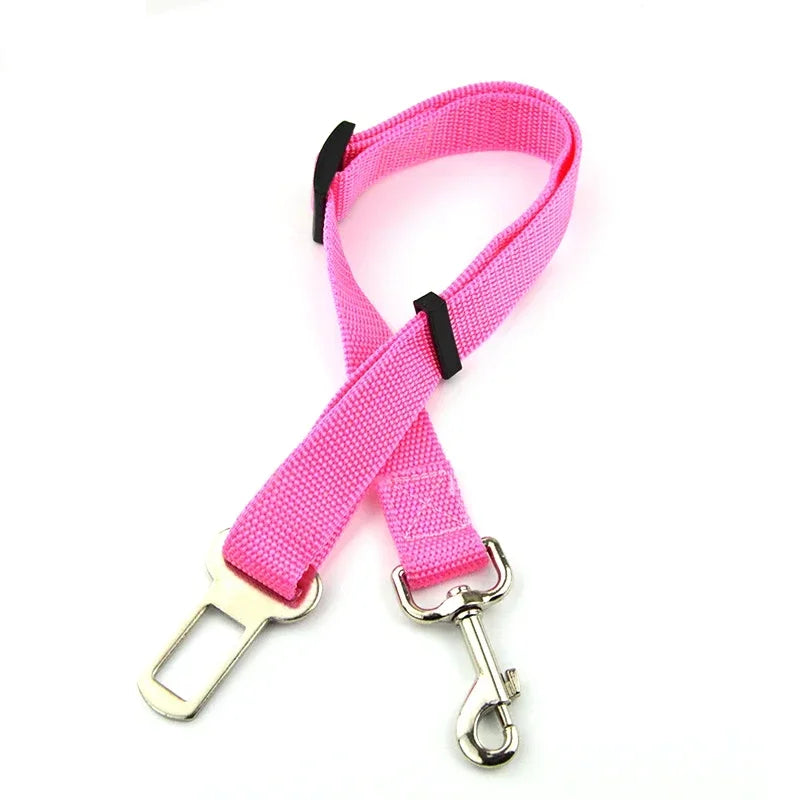 Ceinture de sécurité réglable pour chien et chat, harnais pour véhicule, clip de sécurité, levier de traction, colliers pour chien, accessoires pour chien