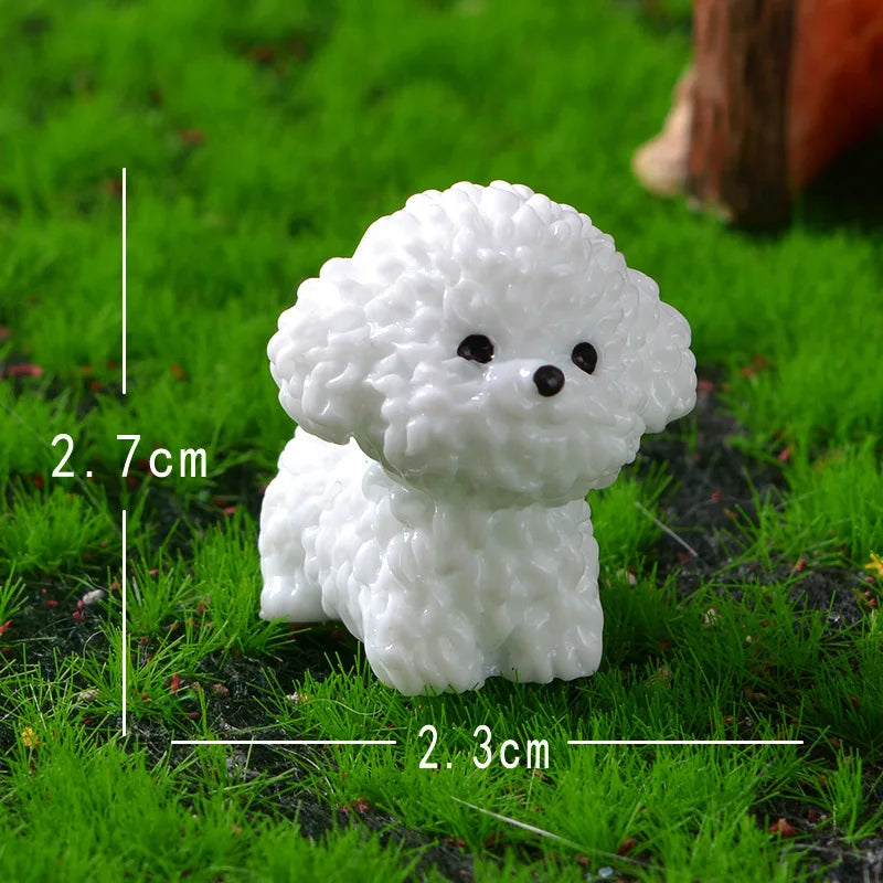 Ensemble de décorations de chaussures 3D pour mini chiots, figurines de chien bichon frisé détachables, à utiliser comme sabots, cadeaux de fêtes