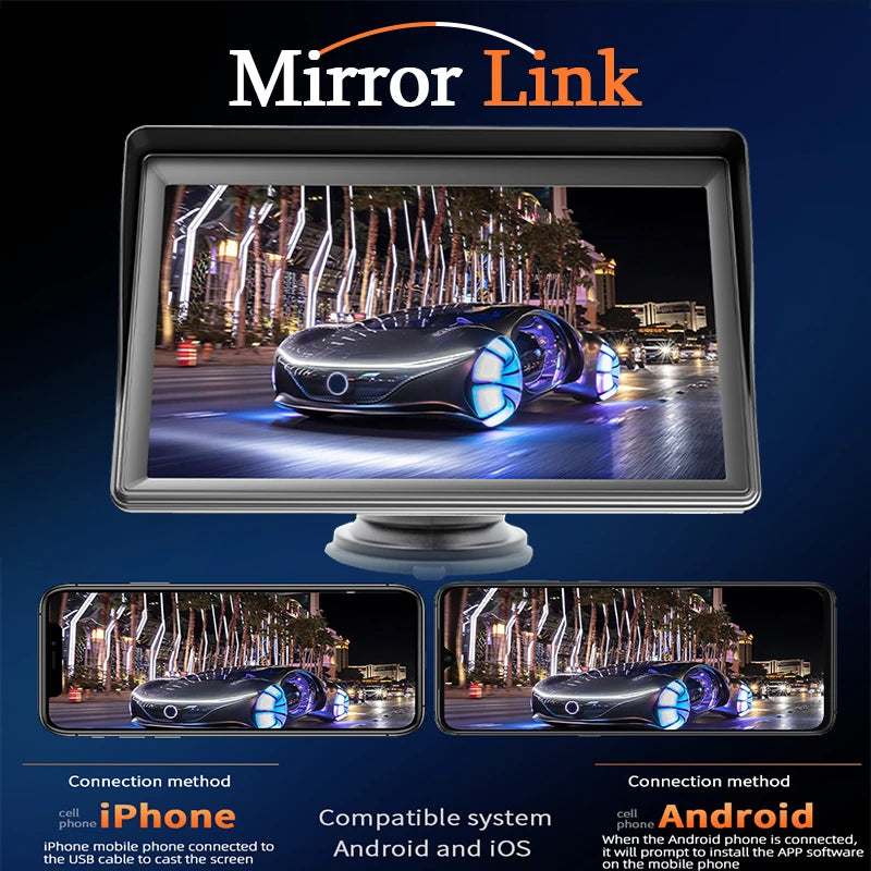 CarPlay et Android Auto, écran tactile universel portable