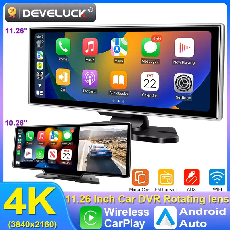 Caméra embarquée 4K 10/11,26 pouces