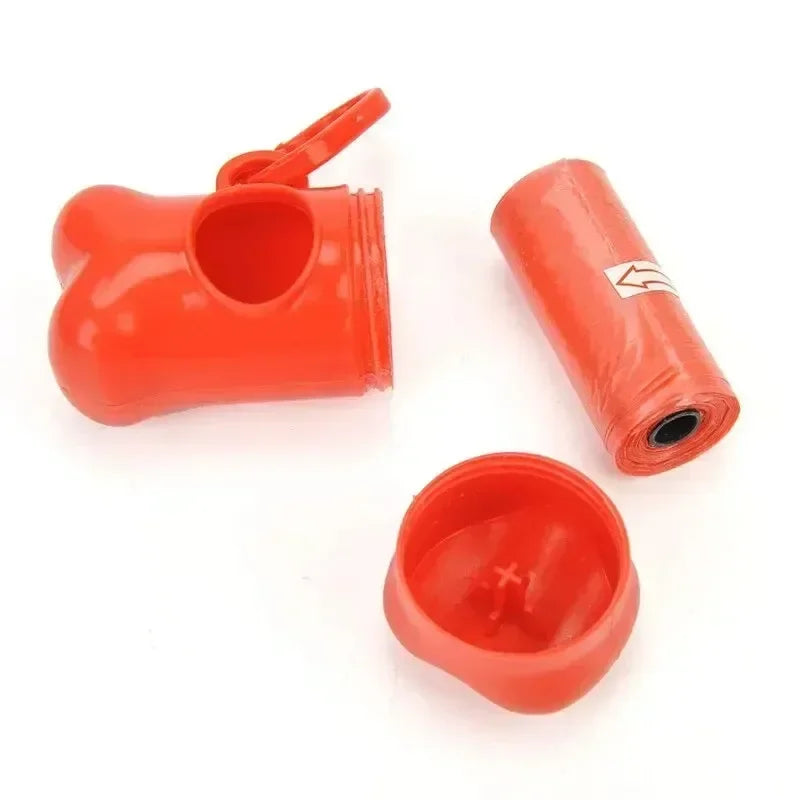 Poubelle pour animaux de compagnie en plastique en forme d'os, outil portable, sac de nettoyage spécial pour chiens sortant, facile à retirer, fournitures pour chiens, sac à crottes