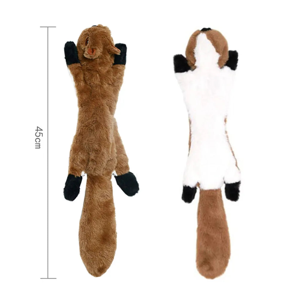 Jouet amusant pour chien, sans rembourrage, avec couineurs, en peluche durable, sans rembourrage, à mâcher